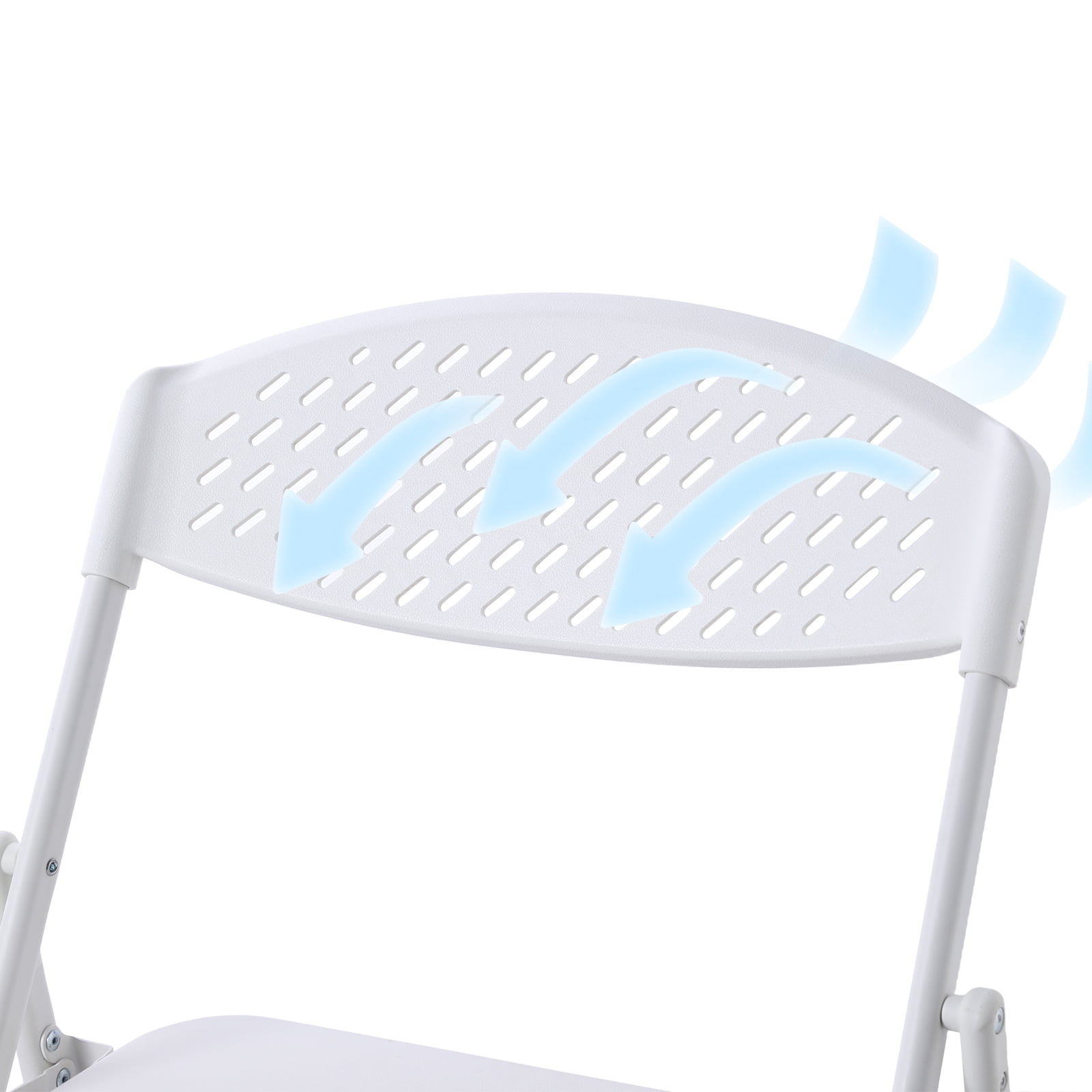Mainstays Resin Light-Weight Folding Chairs, White (Set of 10)