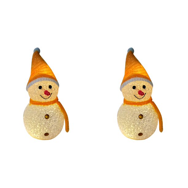 Navidad LED Césped Muñeco Nieve Lámpara Tierra Navideña () Amarillo