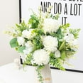 CAKVIICA Faux Flowers White Dandelion Combination Bouquet Home Party