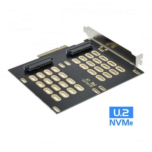 Xiwai Card Dual 2X U.2 SFF-8639 SSD to PCIE Express 3.0 Gen3 X8 X16 Raid Card VROC Raid0 Hyper Adapter