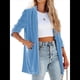 thumbnail image 2 of Cárdigan de Terciopelo de Larga para Mujer, Cuello de Solapa, Abertura Frontal, Suéter Vintage con Bolsillo. Azul XXL, 2 of 8
