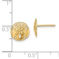 thumbnail image 3 of Charms Collection 14K Polished Mini Sand Dollar Post Earrings, 3 of 3