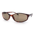 thumbnail image 4 of Trendy Retro 90s Fashion Thin Plastic Rectangular Oval Wrap Sunglasses [Tortoise - Brown], 4 of 8
