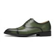 thumbnail image 2 of Santimon Green Dress Shoes for Men Cap Toe Lace-up Oxofrd Shoes Classic Formal Shoes for Wedding Party US 9.5, 2 of 8