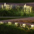 thumbnail image 5 of 12 luces LED solares para jardín, lámpara de exterior alimentada por energía solar, iluminación LED impermeable para paisaje, camino, patio, decoración de césped, color blanco, 5 of 5