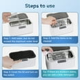 thumbnail image 4 of Behome Ultrasonic Jewelry Cleaner, 17oz 47KHz Professional Jewelry Cleaner, 3 Modes with Digital Timer, Portable Ultrasonic Cleaner for Jewelry, Eyeglasses, Rings, Watch Strap, White, 4 of 8