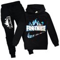 thumbnail image 1 of Mono de entrenamiento Fortnite Conjunto Sudadera con capucha Jersey Top+pantalones Se adapta a ropa deportiva Z negro 8-9 años brillar Electrónica, 1 of 1