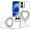 Silver, variant on For iPhone 17 Angel Hearts Bling Shimmer Colorful Glitter Chrome Edged Hybrid Case - Silver