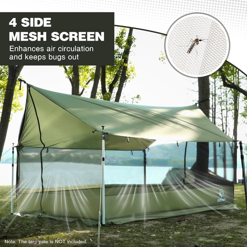 REDCAMP Screen House, Pop Up Tent Portable Mesh Shelter with Full Walls, Waterproof Outdoor Canopy for 4-6 People Tents for Camping, Hiking, Bushcraft, Backpacking, Hunting