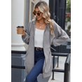 thumbnail image 3 of Zeagoo Women's Zip Up Hoodies Long Sleeve Long Tunic Sweatshirts Oversized Fleece Casual Fall Jacket Coat with Pocket, 3 of 6