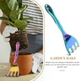 thumbnail image 5 of Magnesium Aluminum Alloy Hand Rake Flowers Gardening Four-claw Cultivator Colorful, 5 of 6