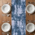 thumbnail image 4 of Table Runner 36 Inches Long for Kitchen Dining, Navy Blue Ombre Dresser Scarf Farmhouse, Dining Table Decorations for Wedding/Parties, Gradient Abstract Art Vintage 13 x 36 In, 4 of 8