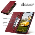 thumbnail image 4 of for iPhone 11 Case Classic Design, Premium PU Retro Leather Wallet Case RFID Blocking Card Holder, Built-in Magnetic Flip Folio Kickstand Soft Inner Case for iPhone 11,Winered, 4 of 8