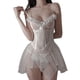 thumbnail image 1 of Camisón de lencería ANGGREK encaje tul transparente tamaño libre, 1 of 8