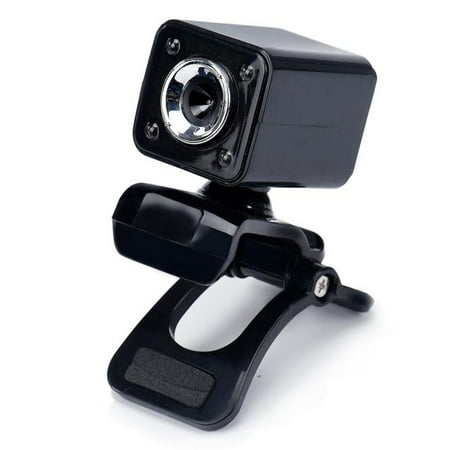 iLH Mallroom USB 2.0 0.3MP 4 LED HD Webcam Web Cam Camera with MIC for Laptop Computer
