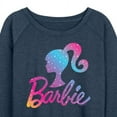 thumbnail image 3 of Barbie - Holidays & Christmas - Ombre Iconic Logo - Women's Lightweight French Terry Long Sleeve Shirt, 3 of 5
