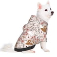 thumbnail image 2 of Honeii Autumn Floral Deer Print Small Dog Hoodies Pet Hooded Sweatshirts Fall Winter Puppy Cat Sweaters Warm Clothes for Small Dogs Outfits Costume-X-Large, 2 of 7