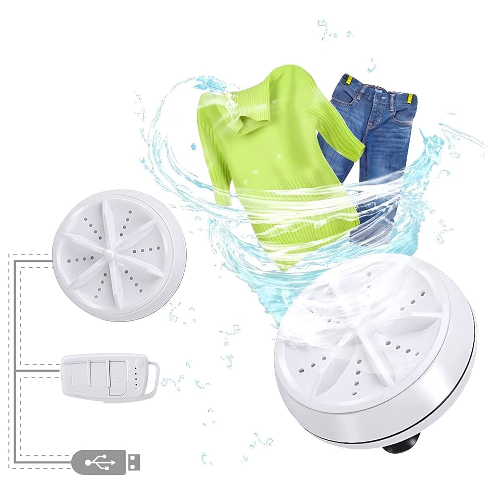 Mini Washing Machine Washer Portable Personal Rotating Ultrasonic Turbine E7O9 