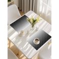 thumbnail image 5 of Morocco Black Placemats Set of 8, Classic Geometric Abstract Gradient Placemats for Dining Table, Place Mats for Kitchen Tabletop, Waterproof Wipeable Dining Table Mats Set, 5 of 9