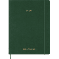Moleskine 2025 13-Month Essential Planner, Soft Cover, Weekly Vertical, XXL (8.5" x 11"), Myrtle Green