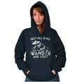 thumbnail image 4 of Not All Who Wonder Are Lost UFO Cute Unisex Plus Fleece Graphic Hoodie Brisco Brands 2X, 4 of 4