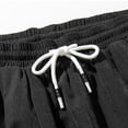 thumbnail image 4 of Fgnfyis Mens Sports Shorts Striped Jogging Bottoms Summer Training Trousers with Pockets Elastic Waistband Breathable Shorts Men's Shorts Black XXL, 4 of 7