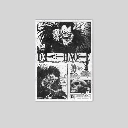Death Note: Ryuk Gothic Grunge Aesthetic Manga Art Poster Size 24''x36'' Googate