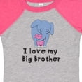 thumbnail image 4 of Inktastic I Love My Big Brother Elephant Blue Pink Girls Baby Bodysuit, 4 of 5