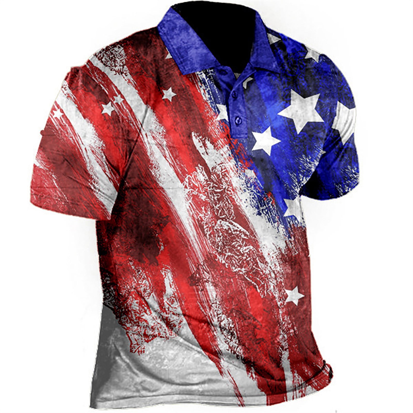 Golf Shirts For Men Men's Patriotic Performance Independence Day ...