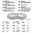 thumbnail image 3 of KE WOOW Customized Feeding set of 2 stainless steel bowls and mat for dog&cat, Bowl for water or food & silicone Non-skid, Non-Spill, travel or home, small/medium 13.52 fl oz/1 us cup Grey, 3 of 9