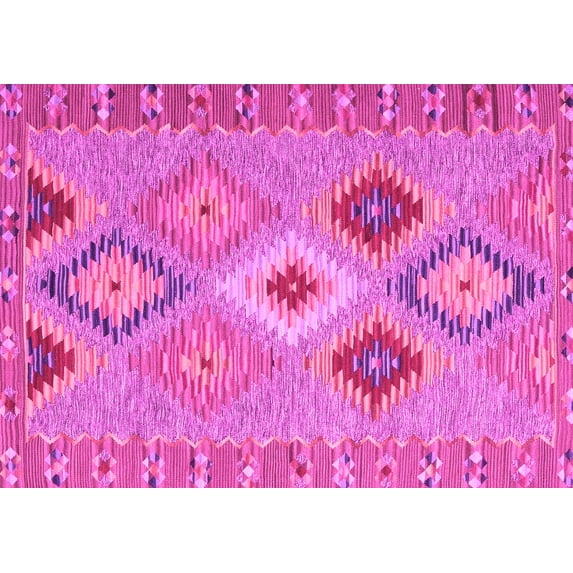 Ahgly Company Indoor Rectangle Southwestern Pink Country Area Rugs, 8' x 12'