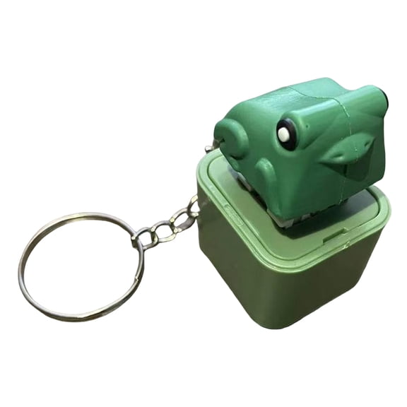 HUISZJ Frog Fidget Keychain, Rechargeable Fidget Keychain, Keyboard Clicker Fidget Toy for Stress Relief Party Friend Gift
