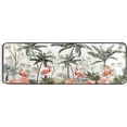 thumbnail image 5 of Dreamtimes Tropical Palm Trees Landscape Hallway Runner Rug 2'x6' Kitchen Rug with Rubber Backing Flamingos Non Slip Entryway Rug Runner Washable Soft Area Rug for Hallway Bedroom Kitchen Decor, 5 of 6
