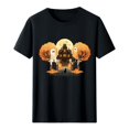 thumbnail image 7 of Yeaiivve Novelty T Shirts for Women Halloween Printed Short Sleeve Tunic Tops Dressy Casual Loose Fit Tees Holiday Party Round Neck Blouse XXL, 7 of 7