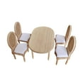 thumbnail image 4 of Mini Dining Table Chair Ornaments Multipurpose Wooden 1:12 Desk Stool Furniture, 4 of 8