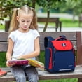 thumbnail image 4 of Elementary School Backpack Large Capacity Polyester Nylon School Bag for Kids Large Size(15X11.4X6.3In), 4 of 6