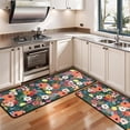 thumbnail image 3 of Kitchen Rugs Sets Of 2,Pioneer Flower Floral Print Pattern Anti Fatigue Kitchen Mat Rugs Non Slip Washable,Decorative Kitchen Floor Mats for Kitchen,Sink,Laundry,17"x47"+17"x47", 3 of 5