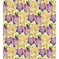 thumbnail image 3 of Flowers Duvet Cover Set, Floral Theme Blooming Orchids Pattern with Leaves Natural Art, Decorative 3 Piece Bedding Set with 2 Pillow Shams, King Size, Violet Peach, by Ambesonne, 3 of 3