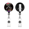 thumbnail image 3 of Flower Print Retractable Badge Holder for Nurse Doctor Student Teacher, 3 of 20