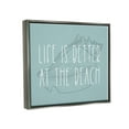 thumbnail image 4 of Stupell Industries Better at Beach with Shell Animals & Insects Painting Gray Floater Framed Canvas Art Print Wall Art, 21 x 17, 4 of 10