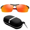 thumbnail image 2 of Gafas de terre polarizadas protección gafas de terre para hombre para conducir, y ejercicio 400 con bisagras de primavera, Marco - Lens Lente roja con montura negra BLESIY Gafas de ciclismo para hombre, 2 of 8