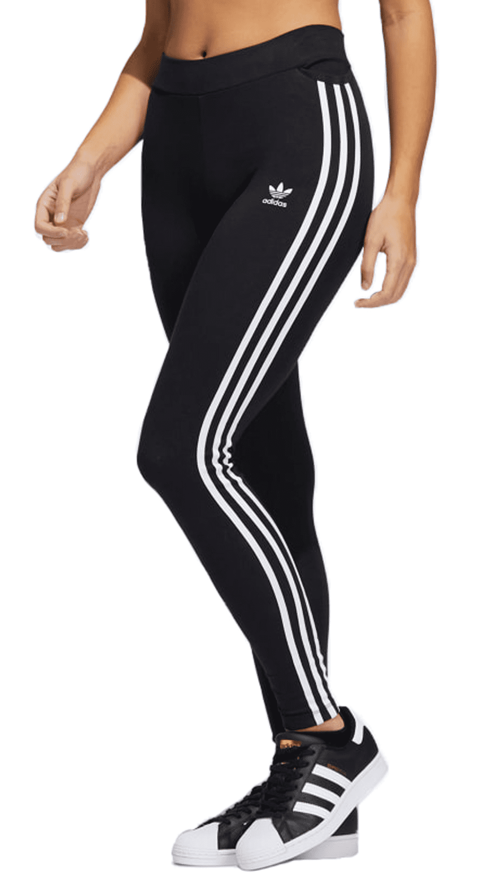 Adidas BLACK Women\'s Adicolor Classics 3-Stripes Leggings, US X-Large