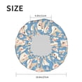 thumbnail image 4 of KLL Funny Cute Healthy Teeth Pattern Shower Cap & Bath Cap for Women,Reversible Oversized Waterproof Shower Caps for all Hair Lengths,Elastic Reusable Bathing Hair Cap, 4 of 6