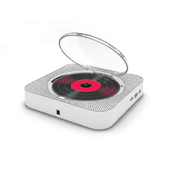 Portable Cd Player Bluetooth Speaker Stereo Cd Players Led Screen Wall Mountable Cd Music Player With Ir Remote Control Fm Radio