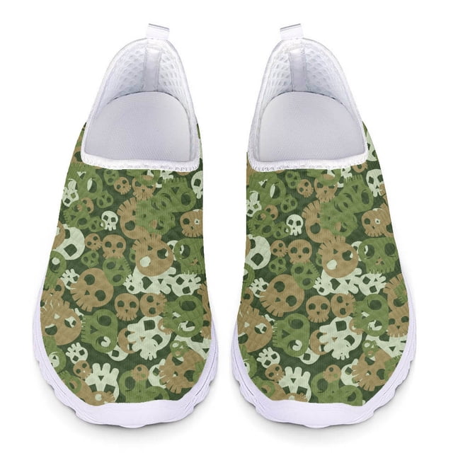 Zapatillas ligeras de playa Doginthehole con diseño de calaveras de colores, zapatos planos antideslizantes de diseñador para mujer, zapatos casuales de lujo para mujer