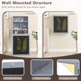 thumbnail image 5 of QRKD Foldable Wall-Mounted Desk, Floating Desk with Chalkboard, Storage Shelves & Hooks, Space-Saving Murphy Table for Home Office, Bedroom, Dorm Room, Small Spaces（Grey）, 5 of 16