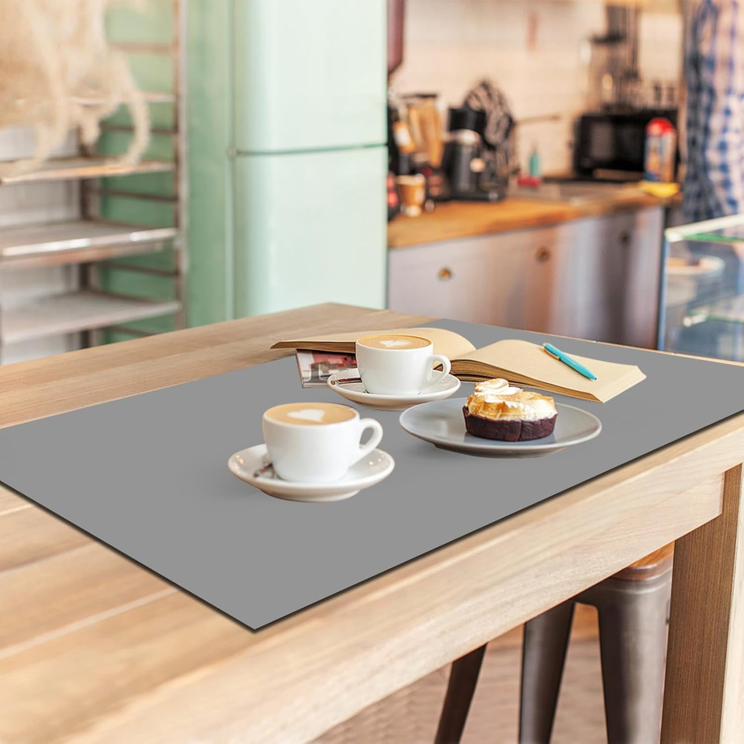 Quality Silicone Table Mat 47x24 Inch - High Heat Resistant (Lab Tested 482°F), Non-Slip Oil-Resistant Surface for Baking & DIY | Waterproof & Easy Clean (Purple)
