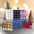 thumbnail image 4 of 24 piezas/juego de adornos para árbol de Navidad de 4 cm que aumentan la atmósfera, diseño de escena decorativa, ligero con cuerda, decoración para árbol de Navidad, brillante, reflectante, blanco, 4 of 5