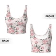 thumbnail image 5 of Lsque Rose Flowers Printed Women'S Sports Bra, Compression, Moisture Wicking, High-Impact Sports Bra For Women,Supportive sports bra-Small, 5 of 9