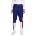 thumbnail image 4 of Women's WEAR by Erin Andrews Royal/Red New York Giants Color-Block Leggings, 4 of 6